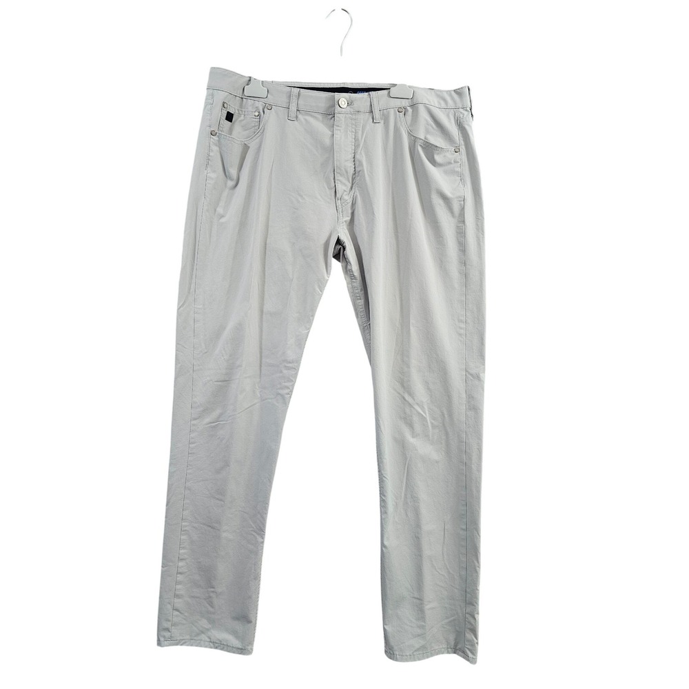 Vineyard Vines On-The-Go Pant Mens 38x32 Lt Grey Solid Performance Stretch Chino